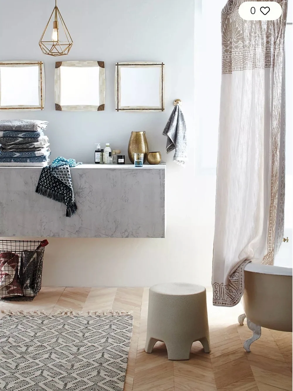 Anthropologie Tisa Diamond Hand Towel